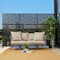 Glitzhome® 6ft. Black Galvanized Steel Geometric Room Divider